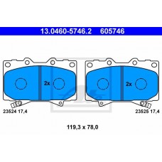 Комплект гальмівних колодок з 4 шт. дисків ATE 13.0460-5746.2