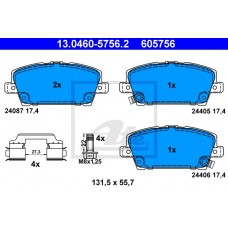 Гальмівні колодки ATE 13.0460-5756.2