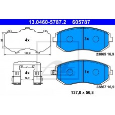 Гальмівні колодки ATE 13.0460-5787.2