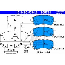 Гальмівні колодки ATE 13.0460-5794.2