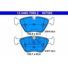 Комплект гальмівних колодок з 4 шт. дисків ATE 13.0460-7089.2