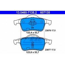 Комплект гальмівних колодок з 4 шт. дисків ATE 13.0460-7135.2