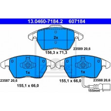 Комплект гальмівних колодок з 4 шт. дисків ATE 13.0460-7184.2