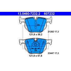 Комплект гальмівних колодок з 4 шт. дисків ATE 13.0460-7232.2