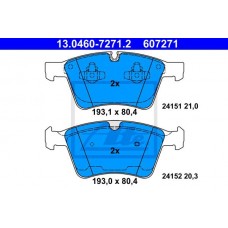 Комплект гальмівних колодок з 4 шт. дисків ATE 13.0460-7271.2