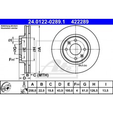 Гальмівний диск ATE 24.0122-0289.1