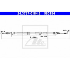 Трос гальма ATE 24.3727-0184.2
