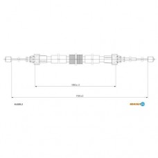 Трос ручного гальма ADRIAUTO 41.0201.2