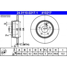 Гальмівний диск ATE 24.0110-0217.1