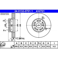 Диск гальмівний ATE 24.0132-0701.1