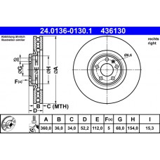 Диск гальмівний ATE 24.0136-0130.1