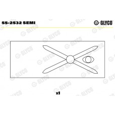 Втулка шатуна з вуглецевої сталі GLYCO 55-2532 SEMI