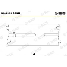 Втулка шатуна з вуглецевої сталі GLYCO 55-4102 SEMI