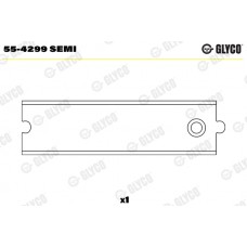 Втулка шатуна з вуглецевої сталі GLYCO 55-4299 SEMI