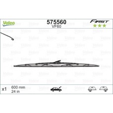 Каркасна щітка склоочисника Valeo First 600мм VALEO 575560