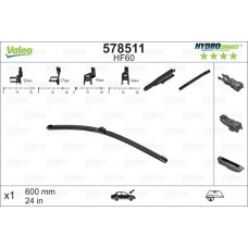 Безкаркасна щітка склоочисника Valeo HydroConnect Front 600мм VALEO 578511