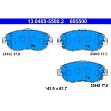 Комплект гальмівних колодок з 4 шт. дисків ATE 13.0460-5500.2