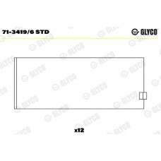 Комплект вкладишів двигуна GLYCO 71-3419/6 STD