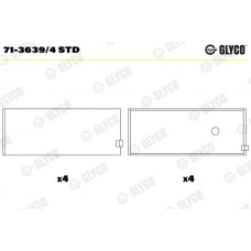 Комплект вкладишів двигуна GLYCO 71-3639/4 STD