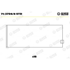 Комплект вкладишів двигуна GLYCO 71-3706/8 STD