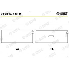 Комплект вкладишів двигуна GLYCO 71-3817/4 STD