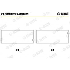 Комплект вкладишів двигуна GLYCO 71-4066/4 0.25MM