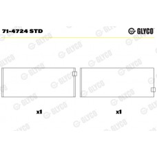 Вкладиші шатунові GLYCO 71-4724 STD