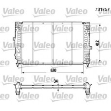 Радіатор системи охолодження VALEO 731757