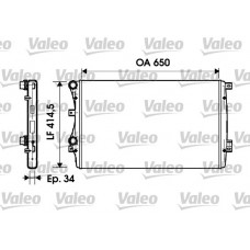 Радіатор системи охолодження VALEO 732872