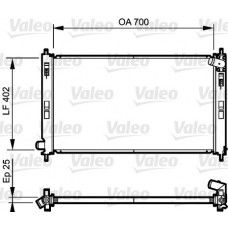 Радіатор системи охолодження VALEO 735200