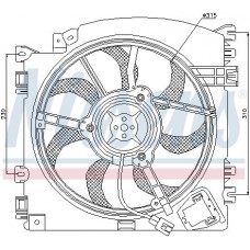 Вентилятор охолодження двигуна NISSENS 85598