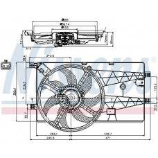Вентилятор охолодження двигуна NISSENS 85693