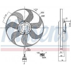 Вентилятор охолодження двигуна NISSENS 85798