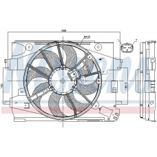 Вентилятор охолодження двигуна NISSENS 85892