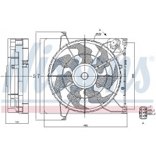 Вентилятор охолодження двигуна NISSENS 85896