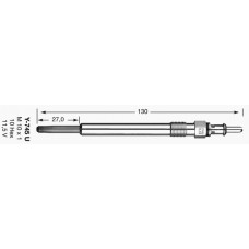 6346 Свічка розжарювання Y-745U (D-Power 11) NGK Y-745U