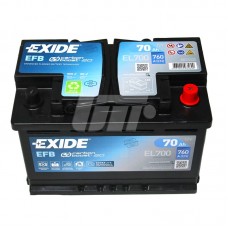 Акумулятор Exide Start-Stop EFB (278×175×190), 70Ач, 720А, R+ EXIDE EL700