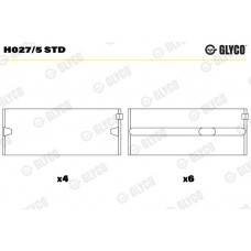 Комплект вкладишів двигуна GLYCO H027/5 STD