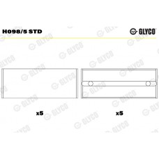 Комплект вкладишів двигуна GLYCO H098/5 STD