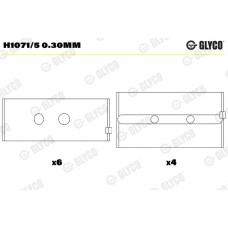 Вкладиші корінні GLYCO H1071/5 0.30MM