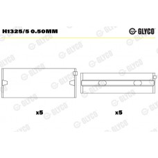 Вкладиші корінні GLYCO H1325/5 0.50MM