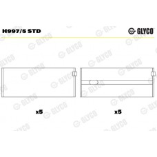 Комплект вкладишів двигуна GLYCO H997/5 STD