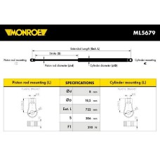 Демпфер дверей багажника MONROE ML5679