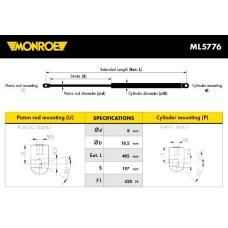 Демпфер дверей багажника MONROE ML5776