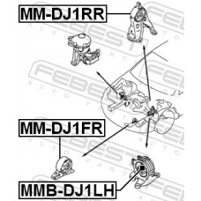 Подушка двигуна FEBEST MMB-DJ1LH