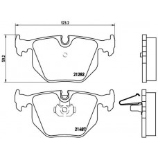 Комплект гальмівних колодок з 4 шт. дисків BREMBO P06020