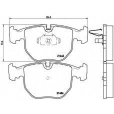 Комплект гальмівних колодок з 4 шт. дисків BREMBO P06021