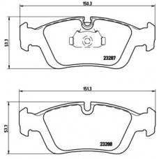 Комплект гальмівних колодок з 4 шт. дисків BREMBO P06024