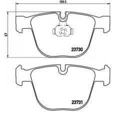 Комплект гальмівних колодок з 4 шт. дисків BREMBO P06026