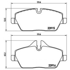 Комплект гальмівних колодок з 4 шт. дисків BREMBO P06034